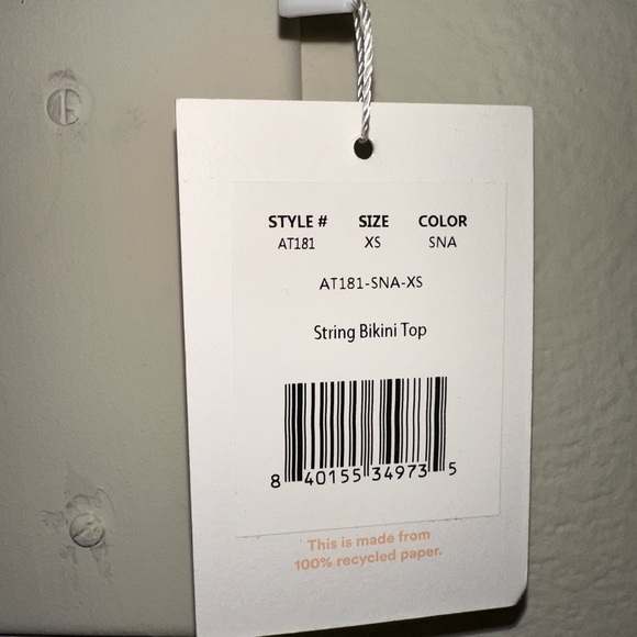 NWT Andie snakeskin string bikini top XS - Picture 11 of 12